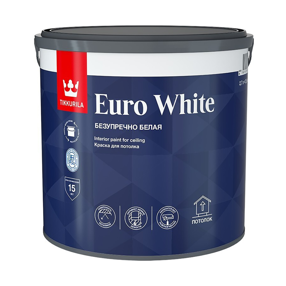 Краска Tikkurila Euro White база A 9 л 8898₽