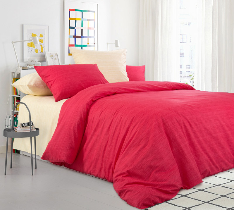 фото Пододеяльник эко 8 красный 2-спальный из перкали 100% х/б текс-дизайн