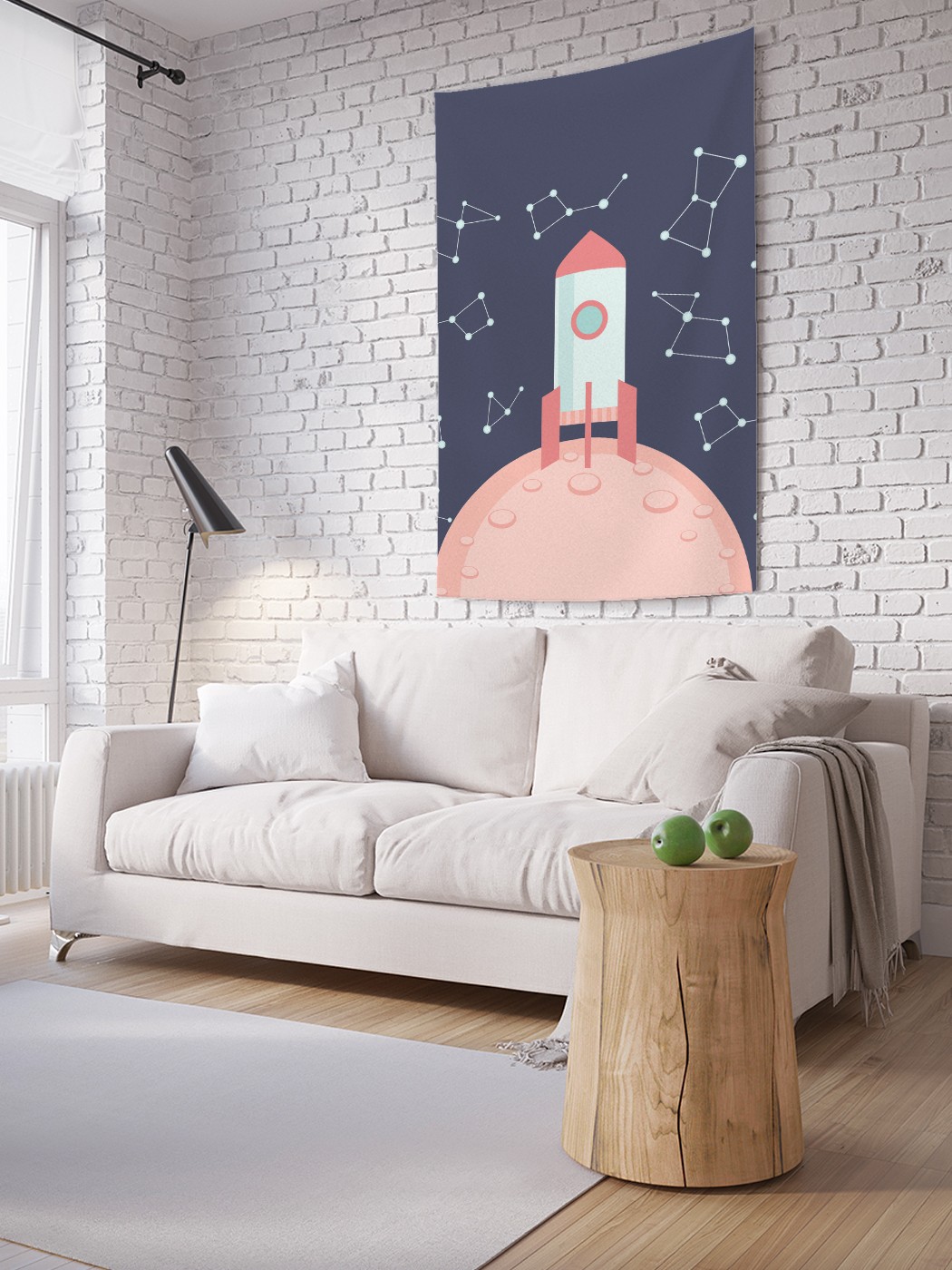 

Вертикальное фотопанно на стену JoyArty Ракета среди созвездий 150x200 см, Ракета среди созвездий