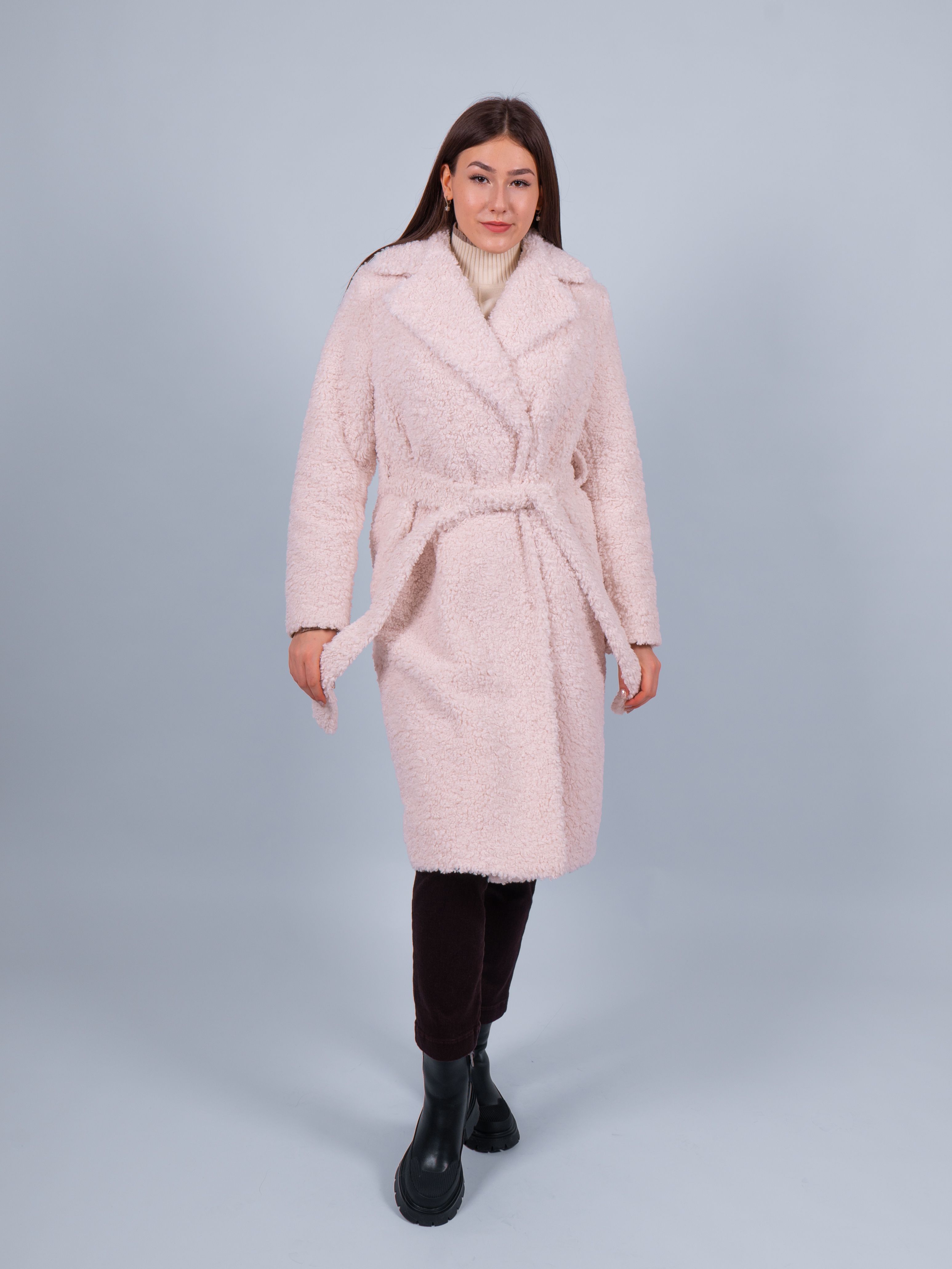 Пальто женское 365 clothes ДМ-Анита бежевое 46 RU