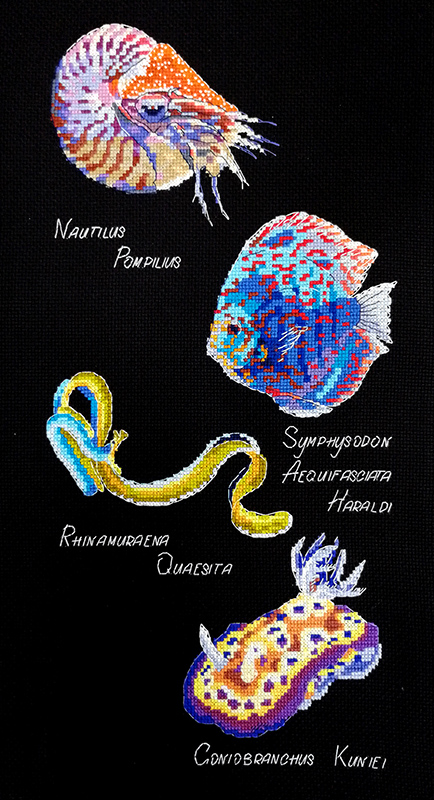 фото Набор для вышивания марья искусница "морские обитатели", арт.03.019.04