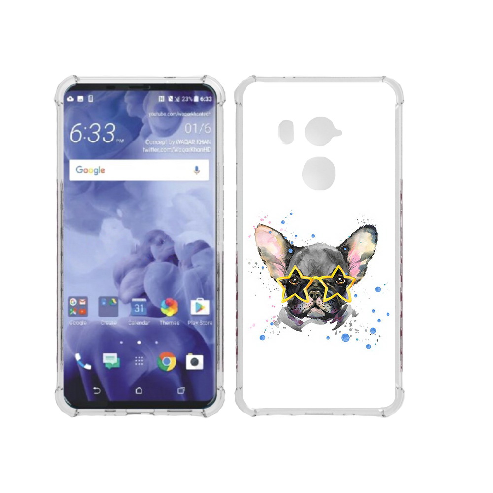 

Чехол MyPads Tocco для HTC U11 Plus буля в очках, Прозрачный, Tocco
