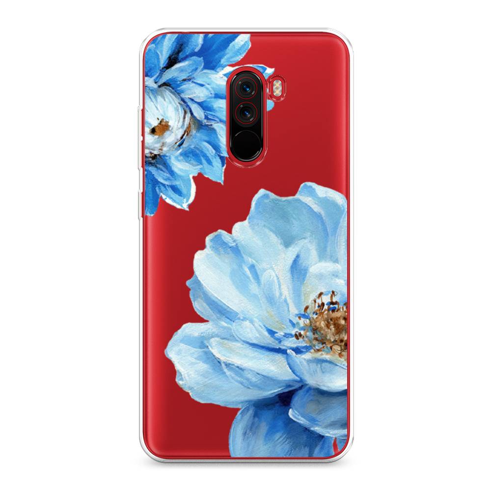 

Чехол Awog на Xiaomi Pocophone F1 "Голубые клематисы", Разноцветный, 34450-8