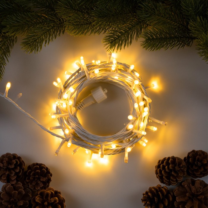 

Световая гирлянда новогодняя Luazon lighting 9891719 10м белый теплый