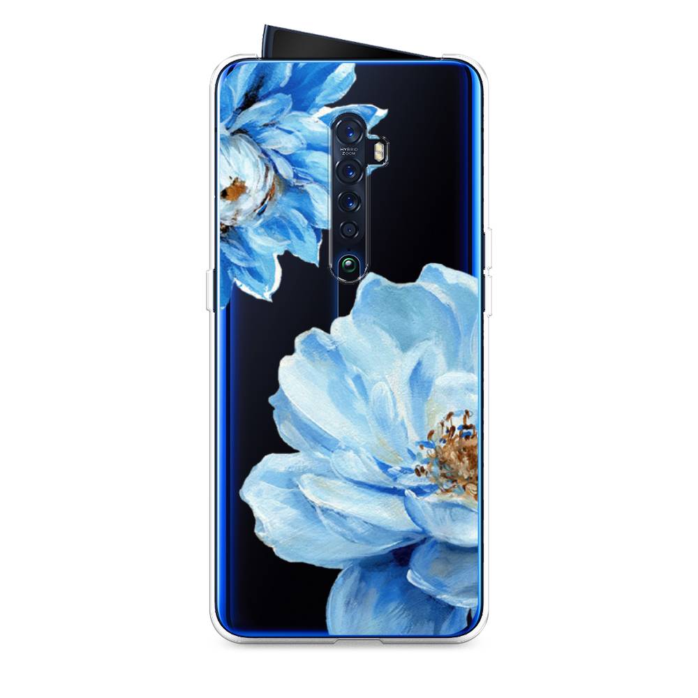 

Чехол Awog на Oppo Reno 2 "Голубые клематисы", Разноцветный, 253550-8