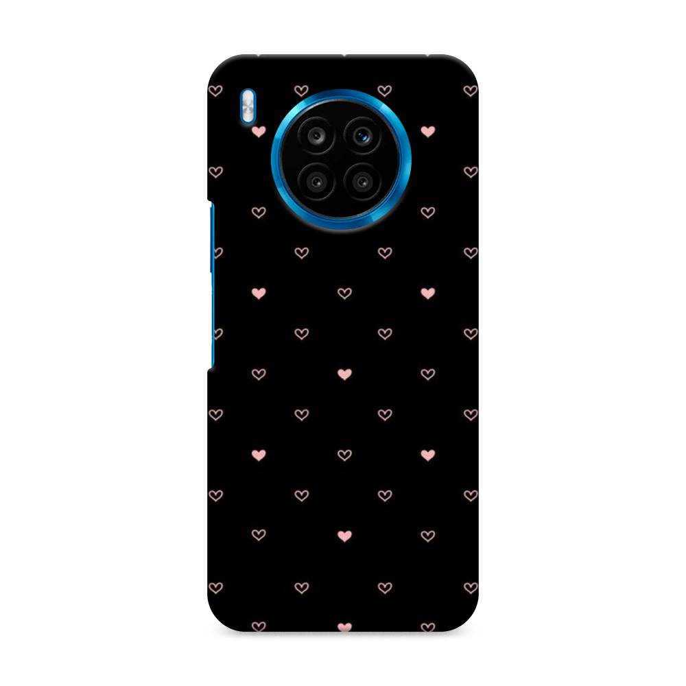 

Чехол Awog "Черный фон и сердечки" для Honor 50 Lite, 6106420-2