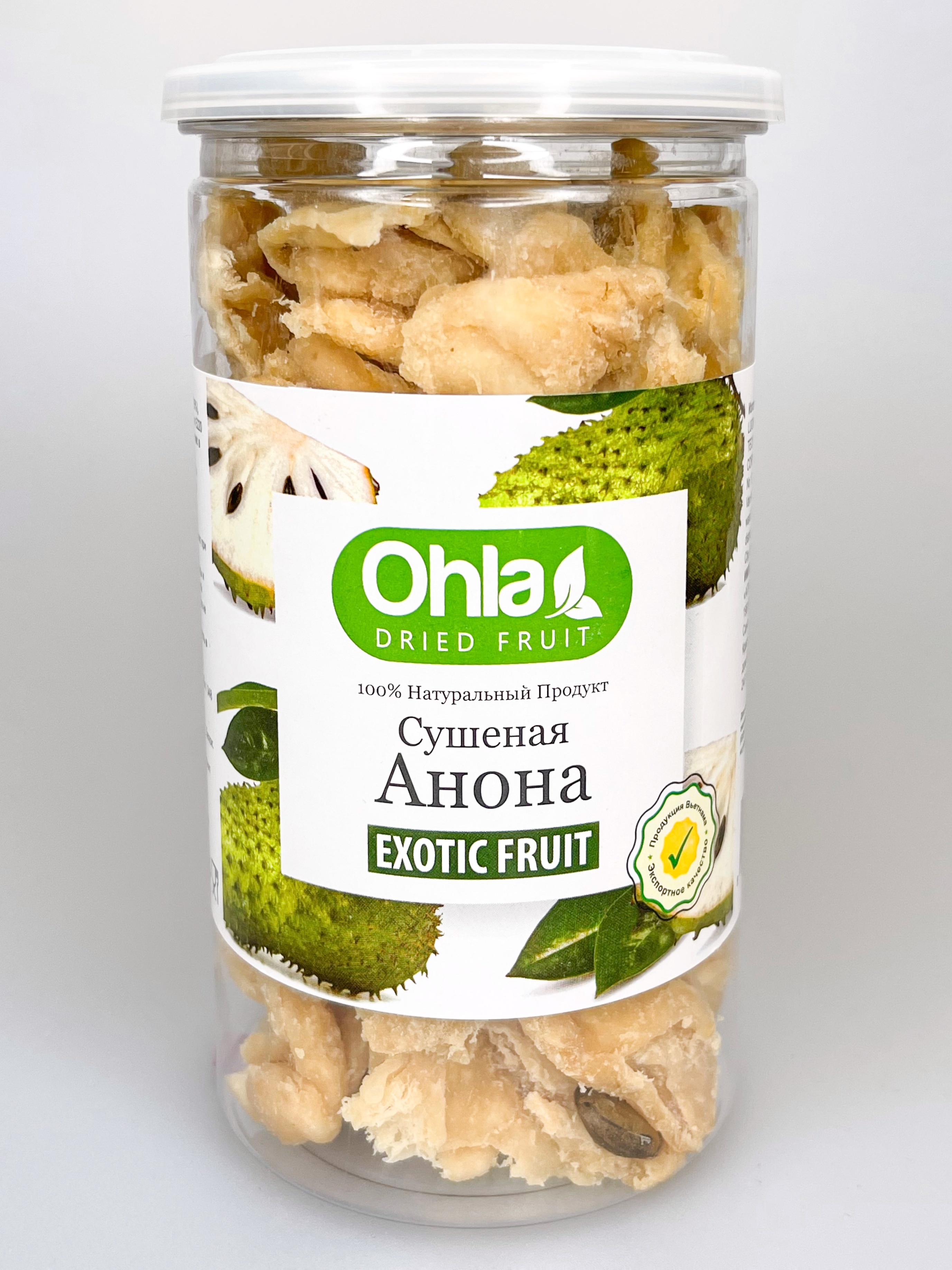 

Анона (сметанное яблоко) сушеная OHLA, ломтиками, 400 гр., анона агрофуд
