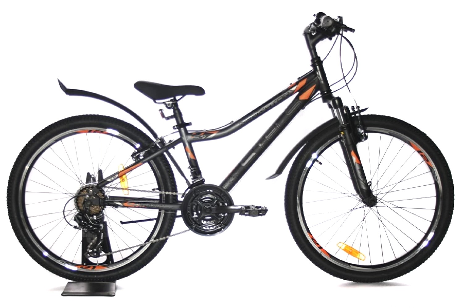 Подростковый велосипед Stels Navigator 410 V 24 21-sp V010 (2023), антрацитовый/чёрный