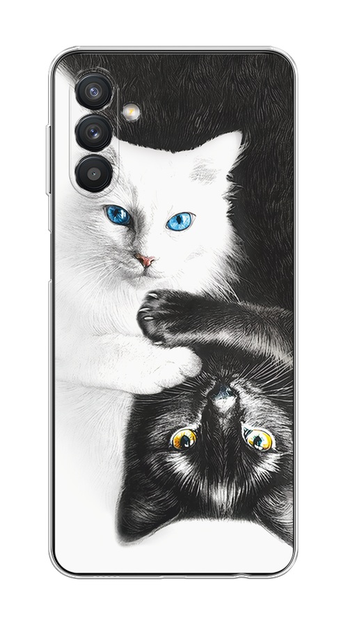 

Чехол на Samsung Galaxy A13 5G/A04s "Коты Инь-Янь", Черный;белый;голубой, 2104150-1