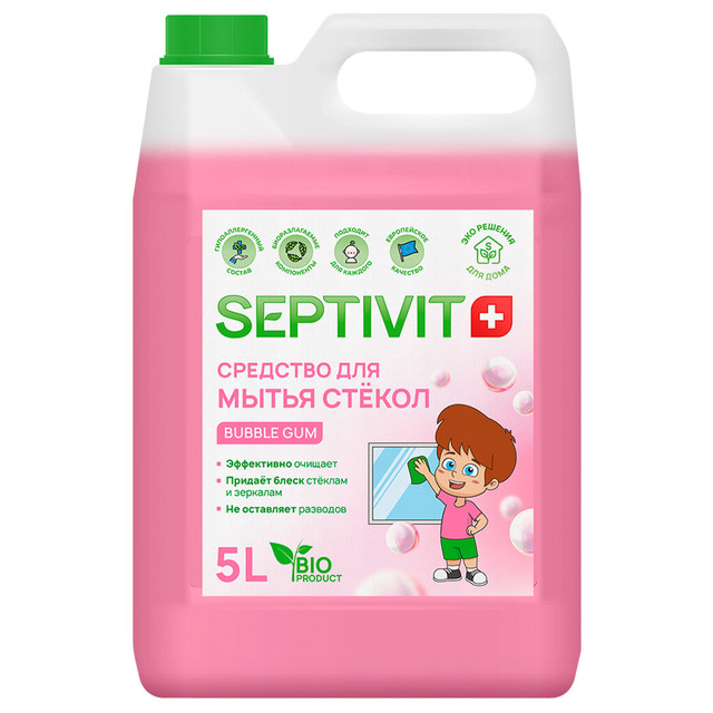 

Средство для мытья стекол Bubble Gum Septivit Premium 5л
