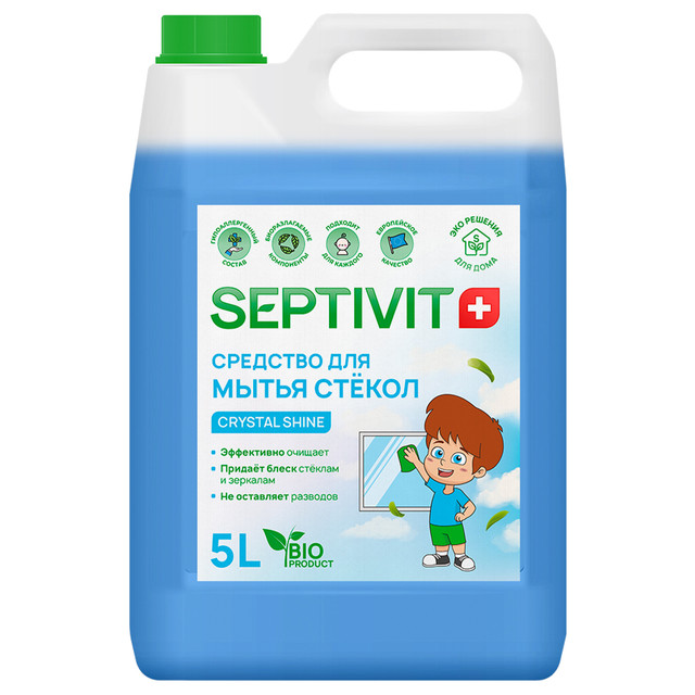 

Средство для мытья стекол Crystal Shine Septivit Premium 5л