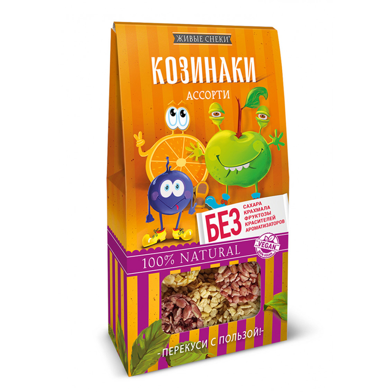 

Козинаки Живые снеки Ассорти, 2 шт по 55 г