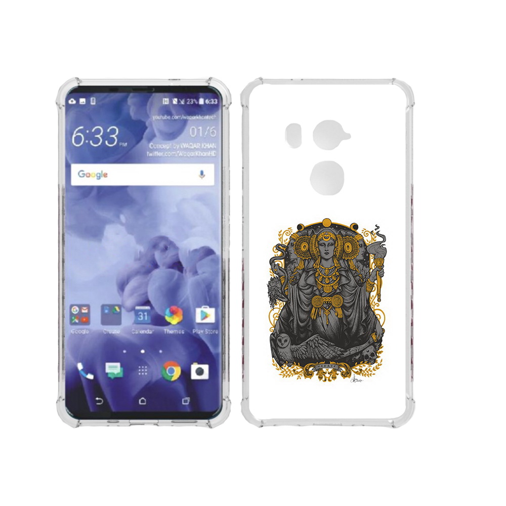 

Чехол MyPads Tocco для HTC U11 Plus божество с золотыми элементами, Прозрачный, Tocco