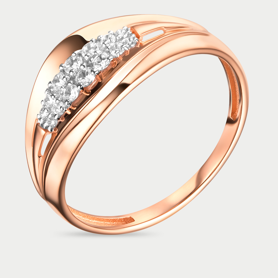 Кольцо из розового золота р. 20 Сорокин 70209900, фианит