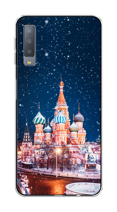 

Чехол на Samsung Galaxy A7 2018 "Москва 1", Коричневый;синий;белый, 26750-1