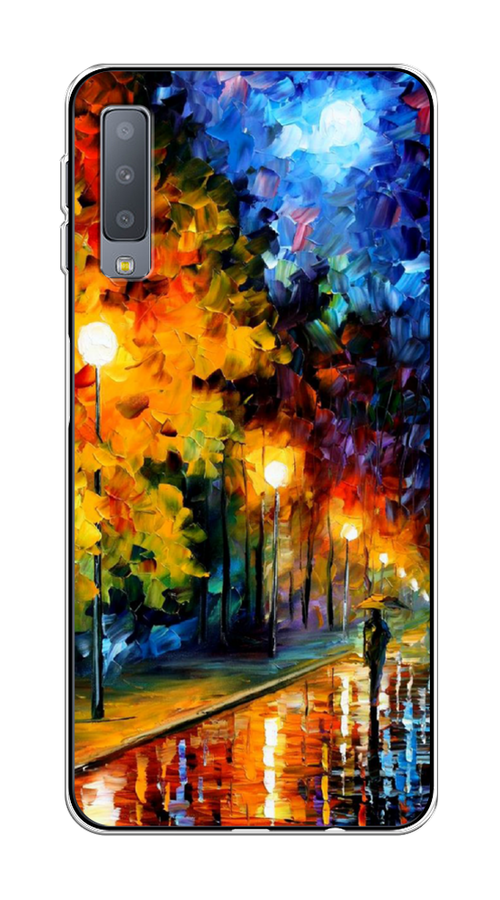 

Чехол на Samsung Galaxy A7 2018 "Безлюдная улочка", Оранжевый;желтый;синий, 26750-1