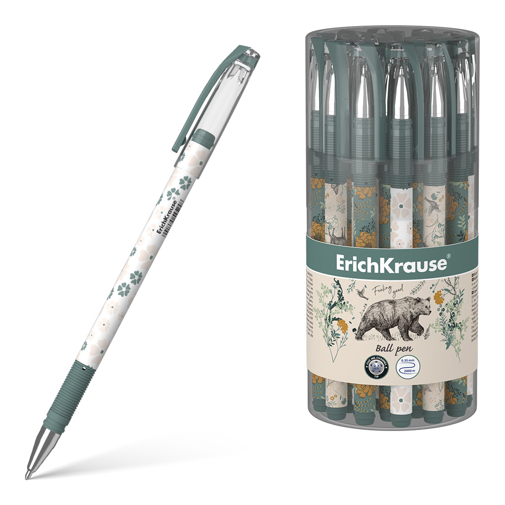 

Ручка шариковая ErichKrause ColorTouch Stick Natural 54524 0,7 цвет синий, 24 штуки