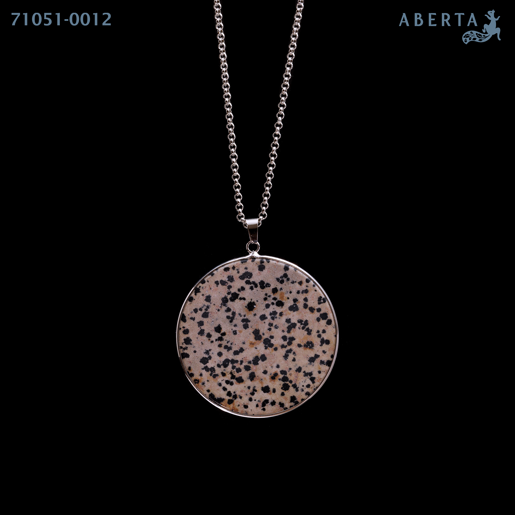 

Колье из бижутерного сплава 50 см ABERTA 0012, яшма, 0012
