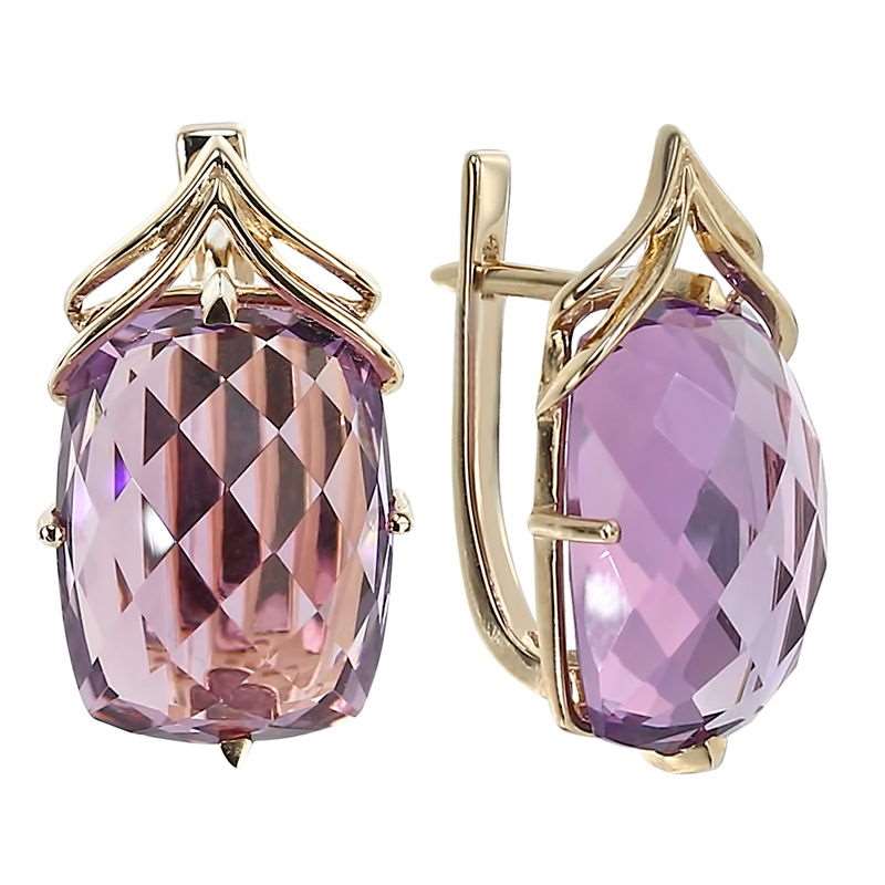 

Серьги из красного золота ALORIS Серьги 1128А, аметист, Серьги 1128А