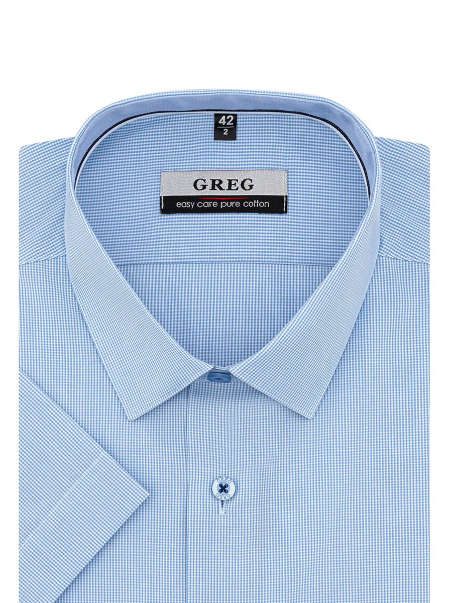 

Рубашка мужская Greg 00-00001365 голубая 39, Голубой, 00-00001365