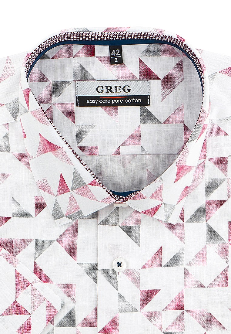 

Рубашка мужская Greg 01-00000461 белая 39, Белый, 01-00000461