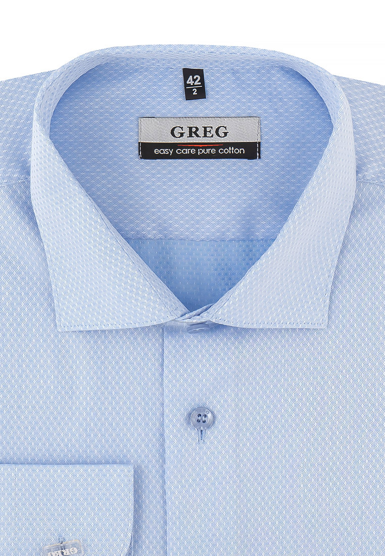 

Рубашка мужская Greg 01-00014386 голубая 39, Голубой, 01-00014386