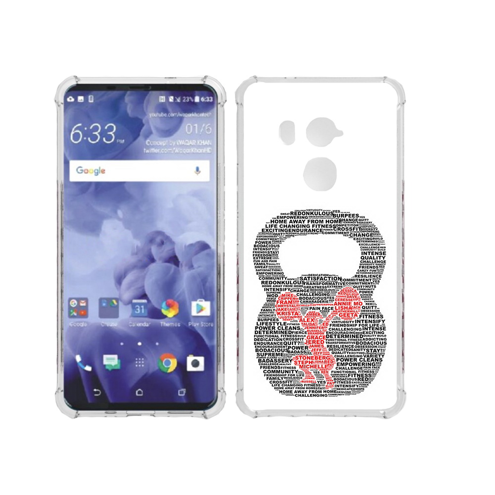 

Чехол MyPads Tocco для HTC U11 Plus бодибилдинг гиря из слов, Прозрачный, Tocco