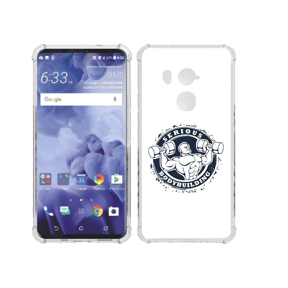 

Чехол MyPads Tocco для HTC U11 Plus бодибилдинг воля к победе, Прозрачный, Tocco