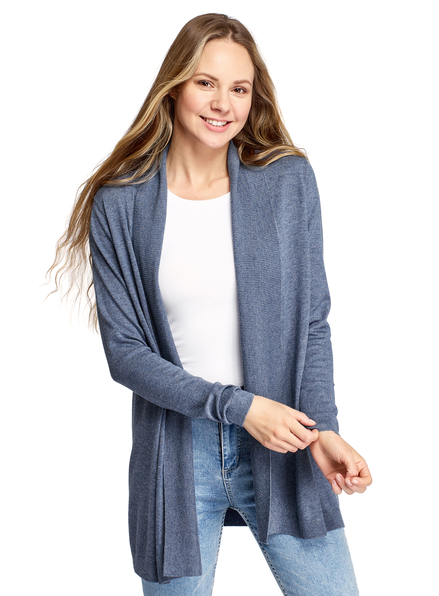 

Кардиган женский oodji 73212398B синий XL, 73212398B