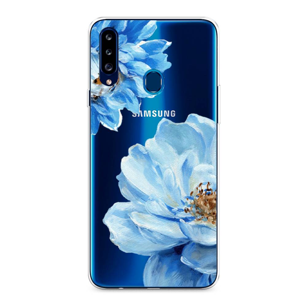 

Чехол Awog на Samsung Galaxy A20s / Самсунг A20s "Голубые клематисы", Разноцветный, 2100850-8