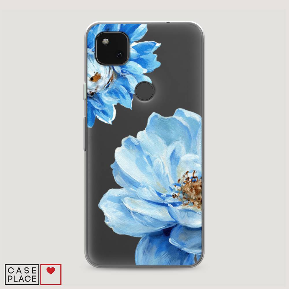 фото Чехол awog "голубые клематисы" для google pixel 4a