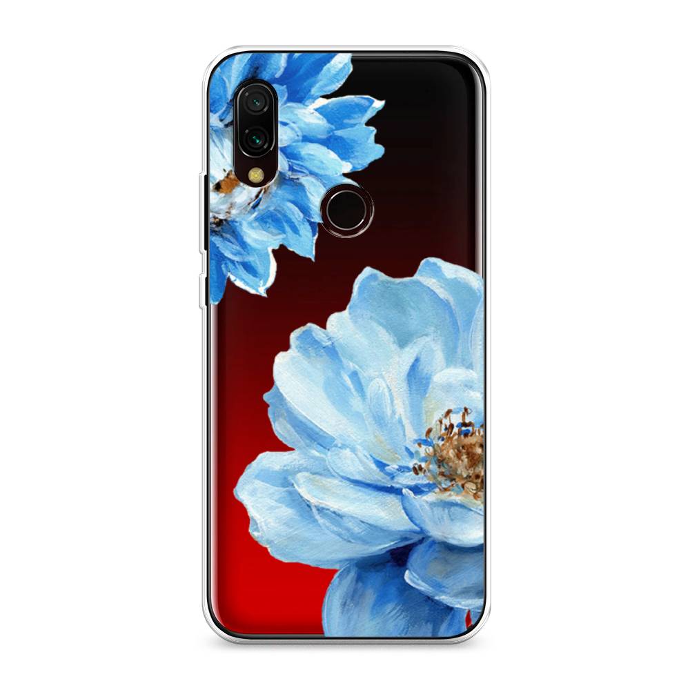 

Чехол Awog на Xiaomi Redmi 7 "Голубые клематисы", Разноцветный, 35050-8