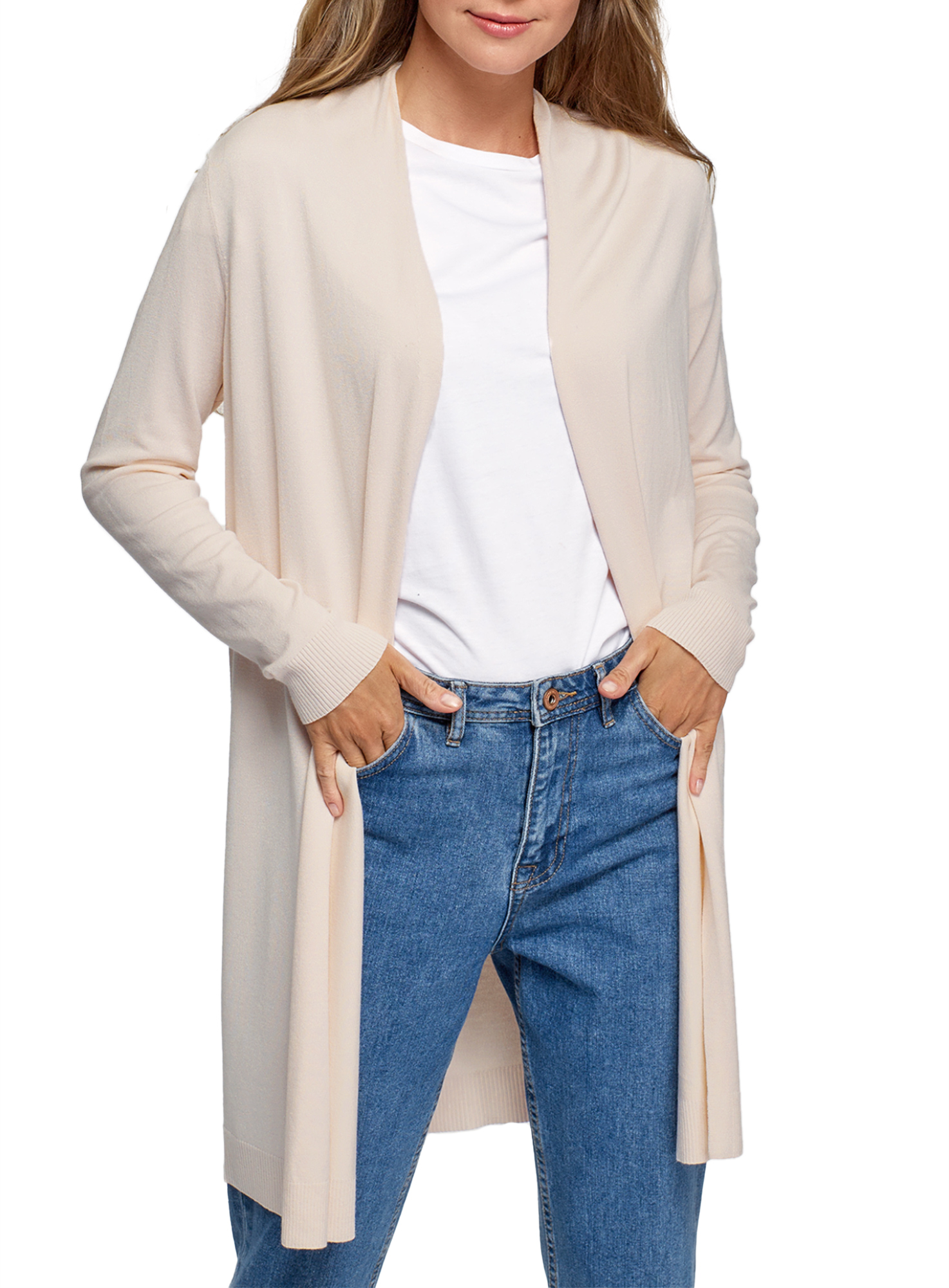 

Кардиган женский oodji 73212385-4B розовый 2XL, 73212385-4B
