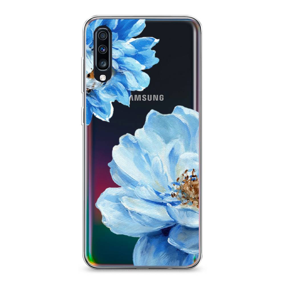 

Чехол Awog на Samsung Galaxy A70 "Голубые клематисы", Разноцветный, 28150-8