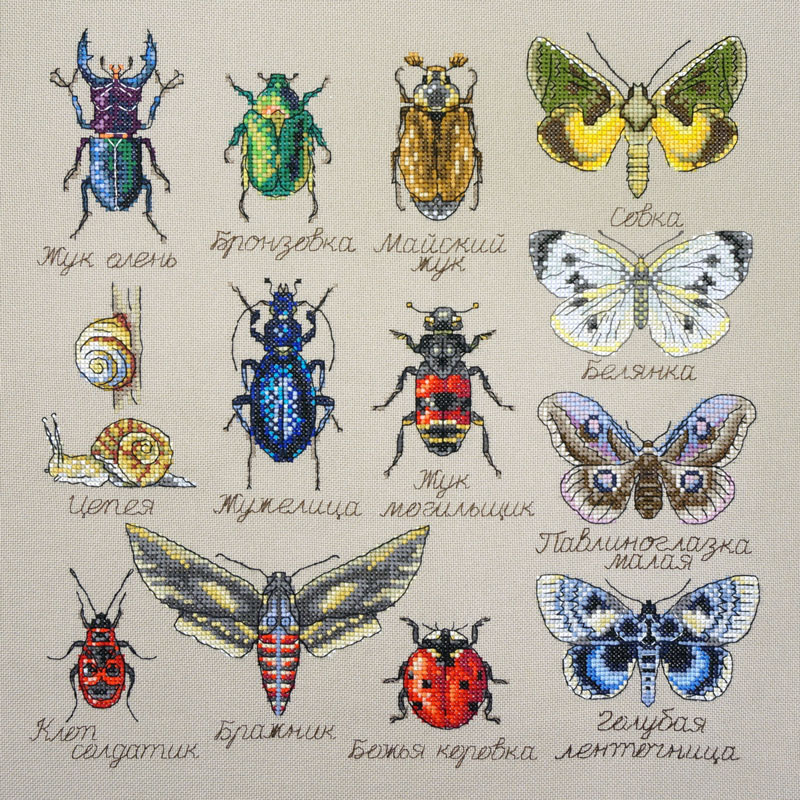 фото Набор для вышивания марья искусница "насекомые", арт.03.015.16