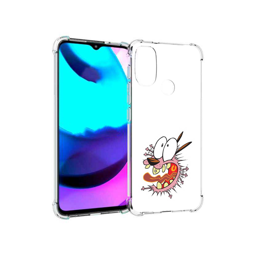 

Чехол MyPads Tocco для Motorola Moto E20 испуганный бобик (PT162039.356.381), Прозрачный, Tocco