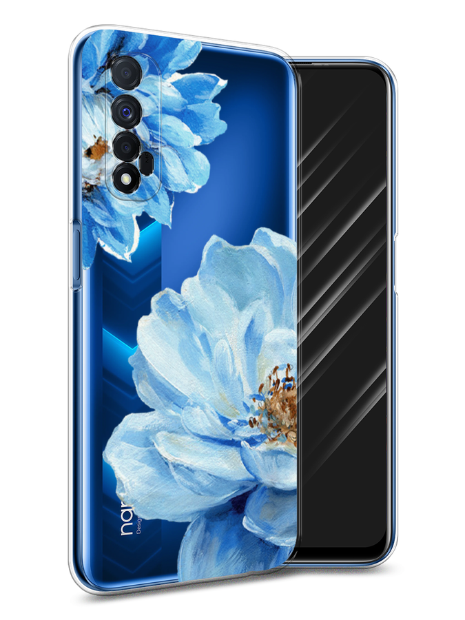 

Чехол Awog на Realme 7 "Голубые клематисы", Разноцветный, 254150-8