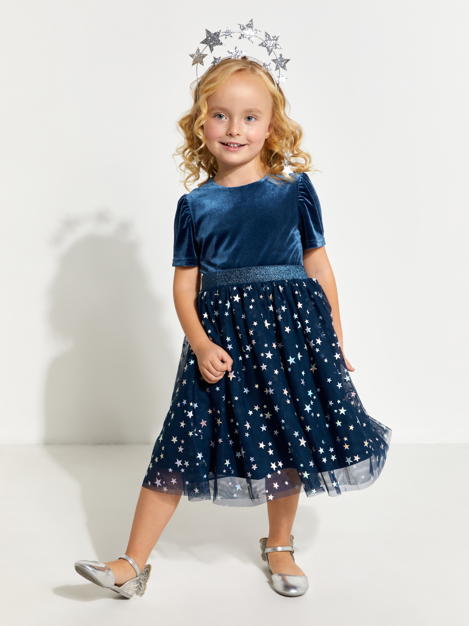 Платье детское Acoola 20220200794, синий, 122 якорь интерьерный с веревкой и звездой бело синий 5 23 32см