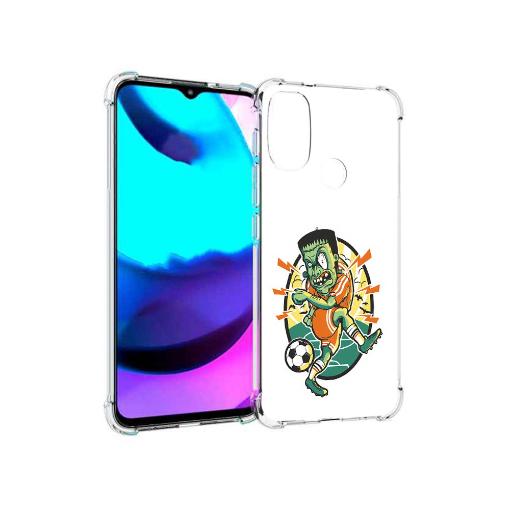 

Чехол MyPads Tocco для Motorola Moto E20 зомби футболист (PT162039.356.368), Прозрачный, Tocco