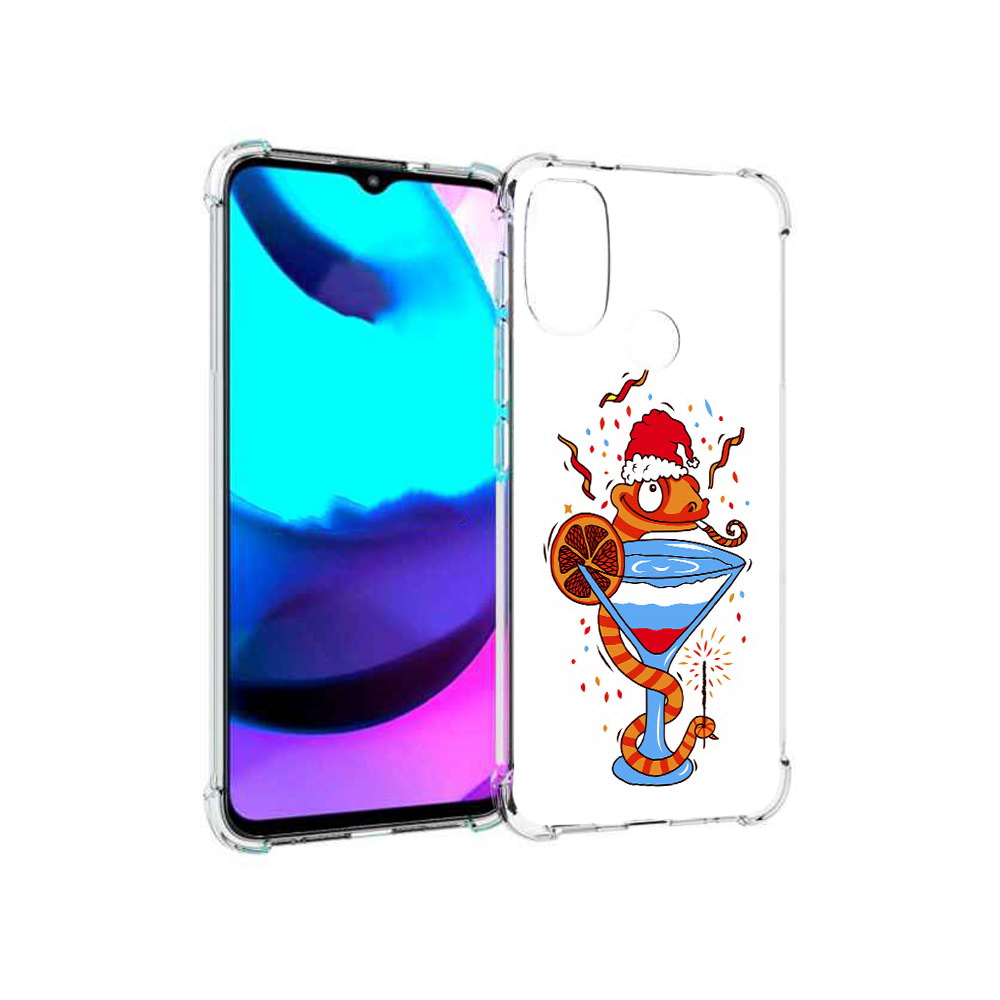 

Чехол MyPads Tocco для Motorola Moto E20 змейка (PT162039.356.364), Прозрачный, Tocco