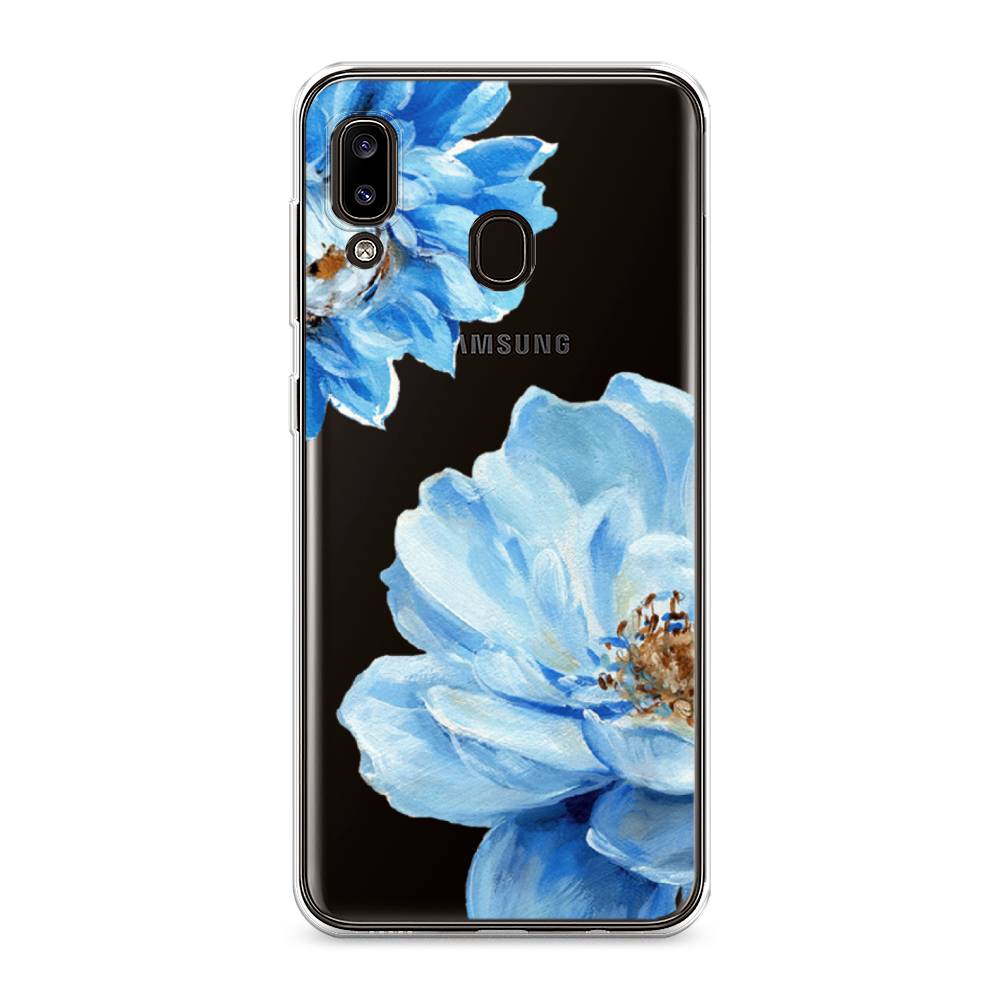 

Чехол Awog на Samsung Galaxy A30 "Голубые клематисы", Разноцветный, 27550-8