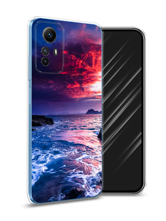 

Чехол Awog на Xiaomi Redmi Note 12S "Волны 1", Розовый;синий, 318950-4