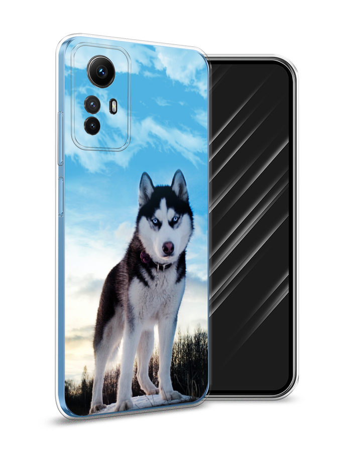 

Чехол Awog на Xiaomi Redmi Note 12S "Хаски 3", Белый;черный;голубой, 318950-2