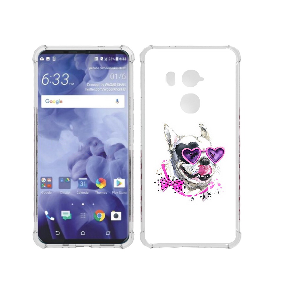 

Чехол MyPads Tocco для HTC U11 Plus акварельный пёс, Прозрачный, Tocco