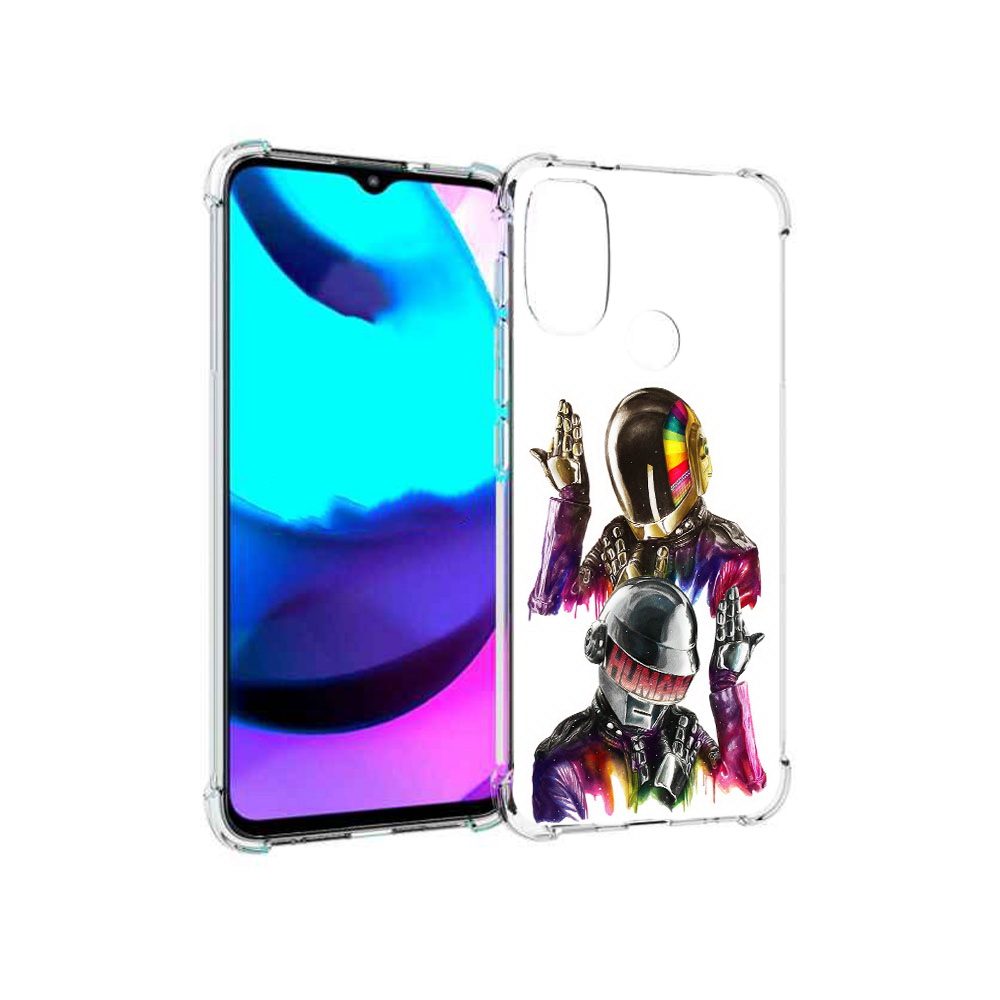 

Чехол MyPads Tocco для Motorola Moto E20 диско космонавты (PT162039.356.329), Прозрачный, Tocco