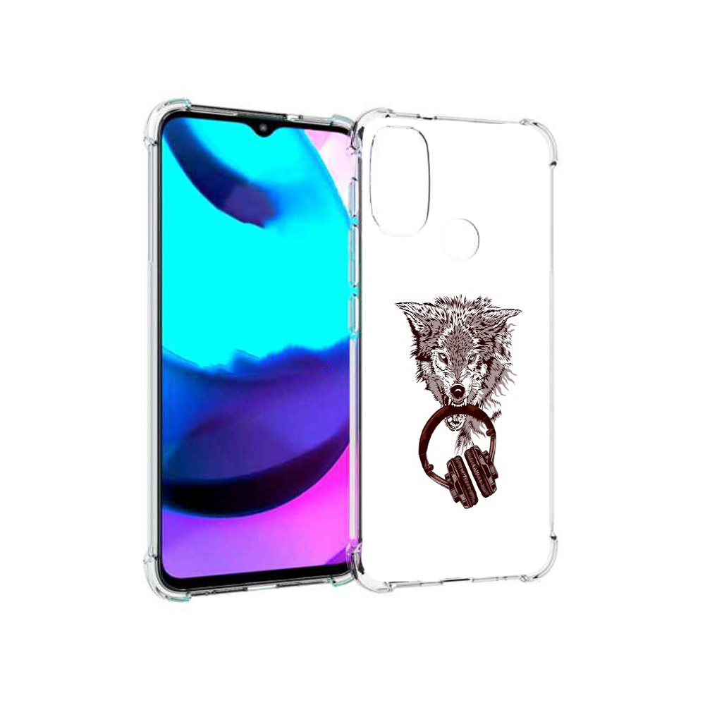 

Чехол MyPads Tocco для Motorola Moto E20 дикий волк (PT162039.356.325), Прозрачный, Tocco