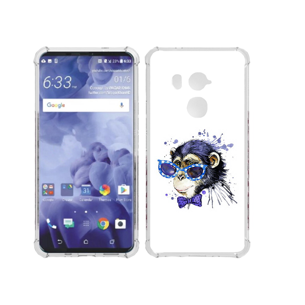 

Чехол MyPads Tocco для HTC U11 Plus акварельная обезьяна, Прозрачный, Tocco