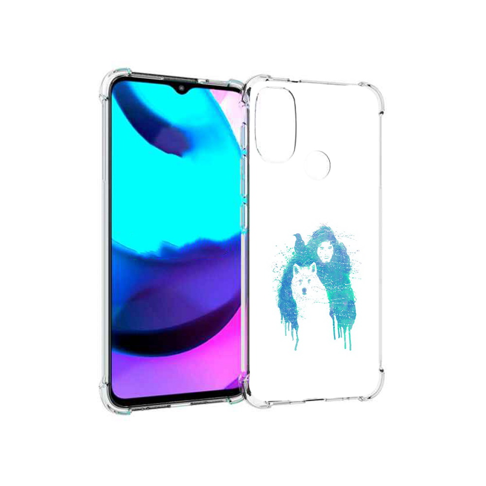 

Чехол MyPads Tocco для Motorola Moto E20 джон сноу (PT162039.356.323), Прозрачный, Tocco