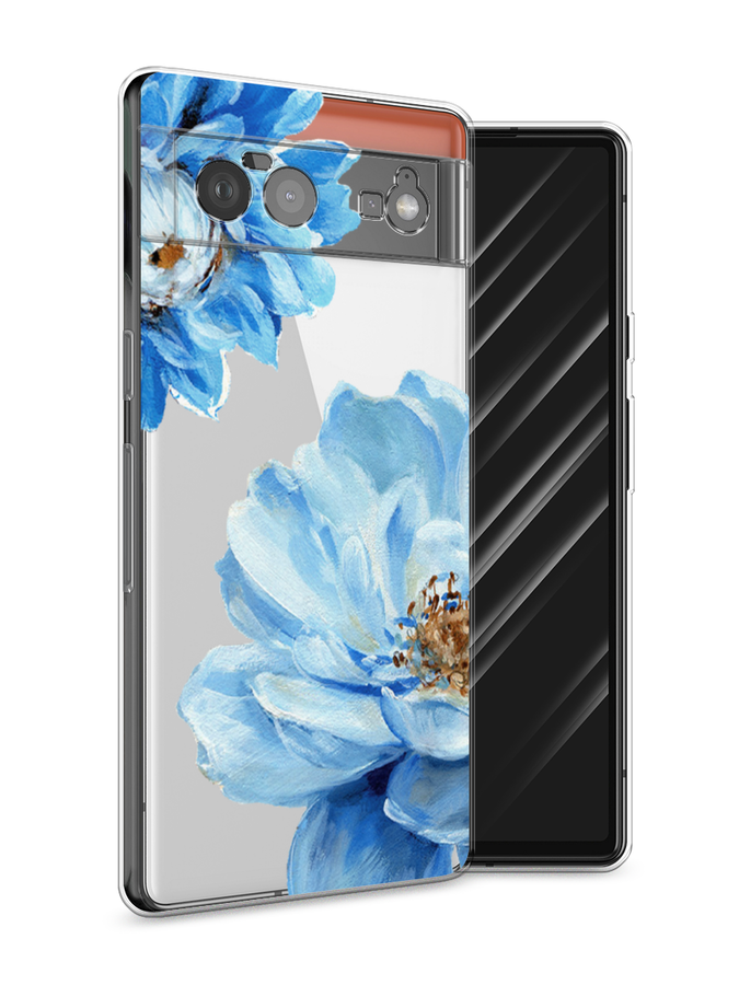 

Чехол Awog на Google Pixel 6 "Голубые клематисы", Разноцветный, 270850-8