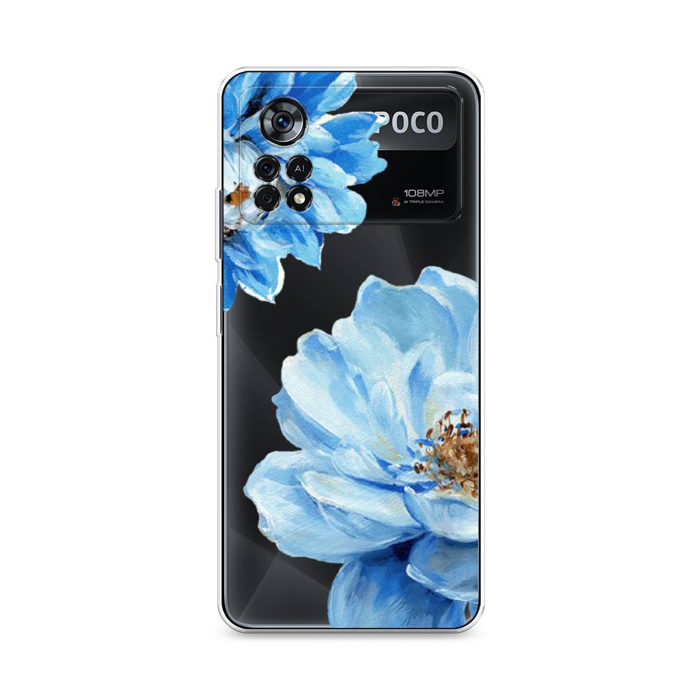

Чехол Awog на Poco X4 Pro 5G "Голубые клематисы", Разноцветный, 313150-8